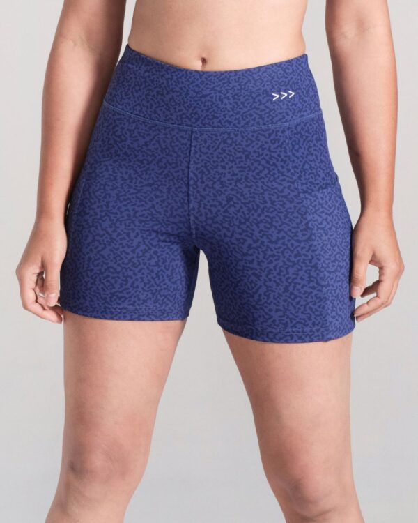 Bike-Shorts-Printed-Electric-Blue-Front